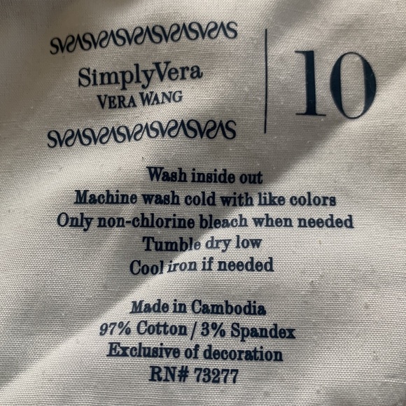 EUC Vera Wang Simply Vera Patterned Ankle Jeans GRAYS/LIME/IVORY US10 - Picture 4 of 11